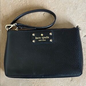 Kate Spade Black Leather Wristlet